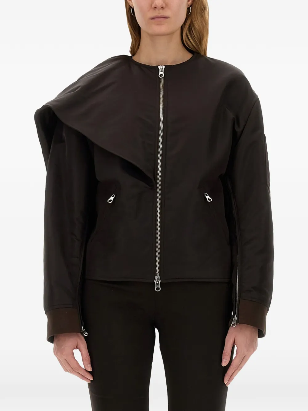Courrèges zip jacket - Marrone