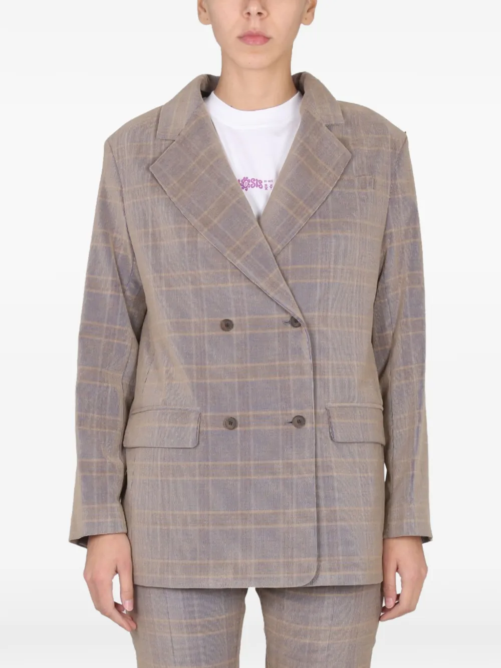 MCQ oversized checked blazer - Grigio
