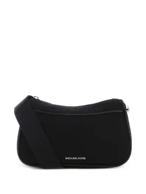 DKNY ブラックロゴ型押し 大容量3層ショルダーバッグ 美品 DKNY ロゴ ショルダーバッグ | ブラック | FARFETCH JP