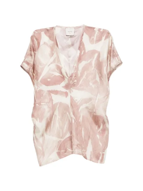 Alysi printed silk blouse