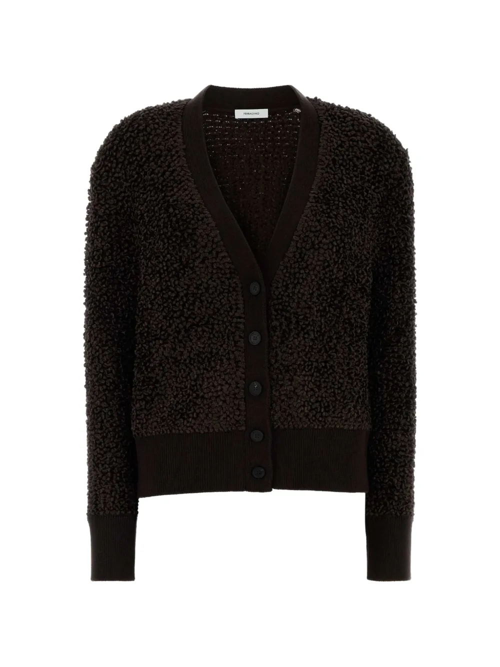Ferragamo boucle cardigan - Marrone