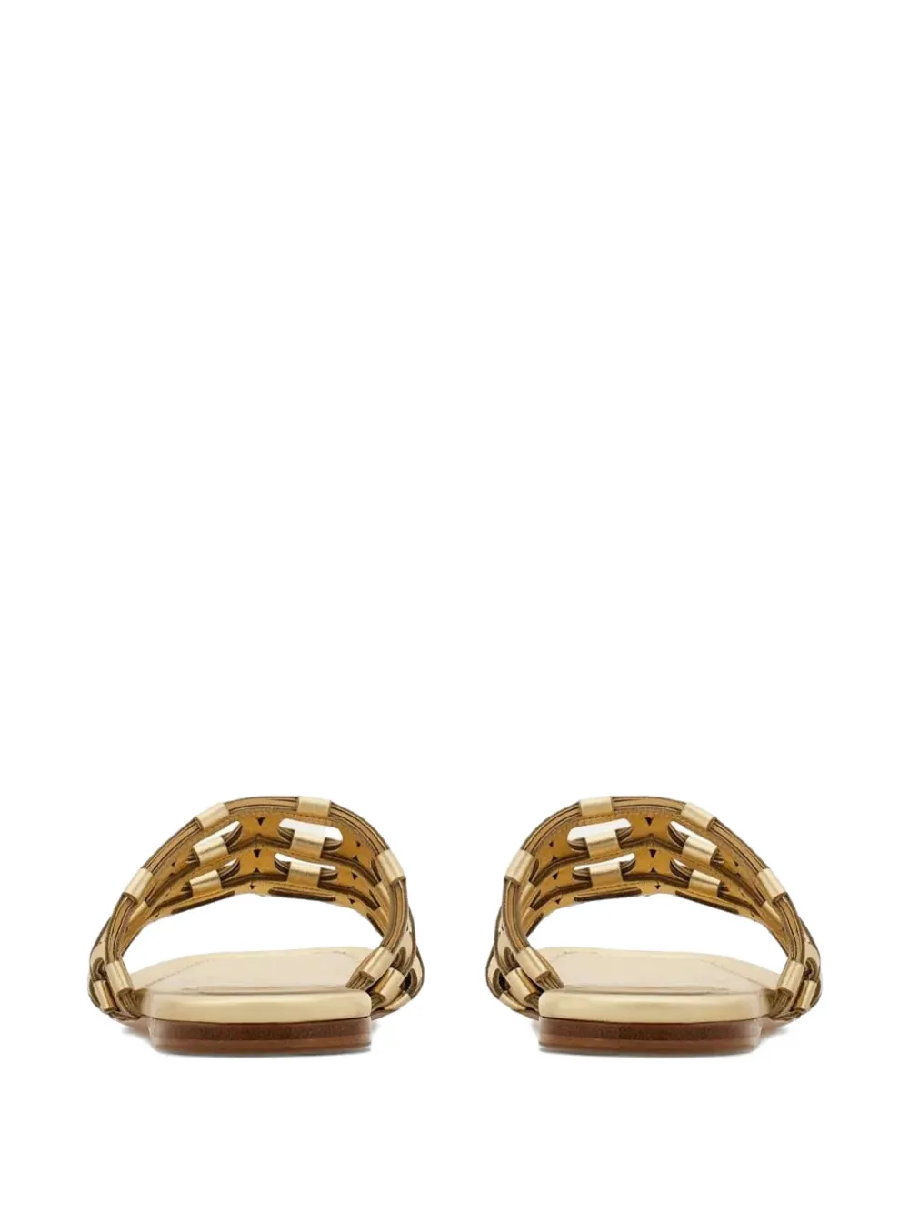 Ferragamo cut-out flat sandals Goud