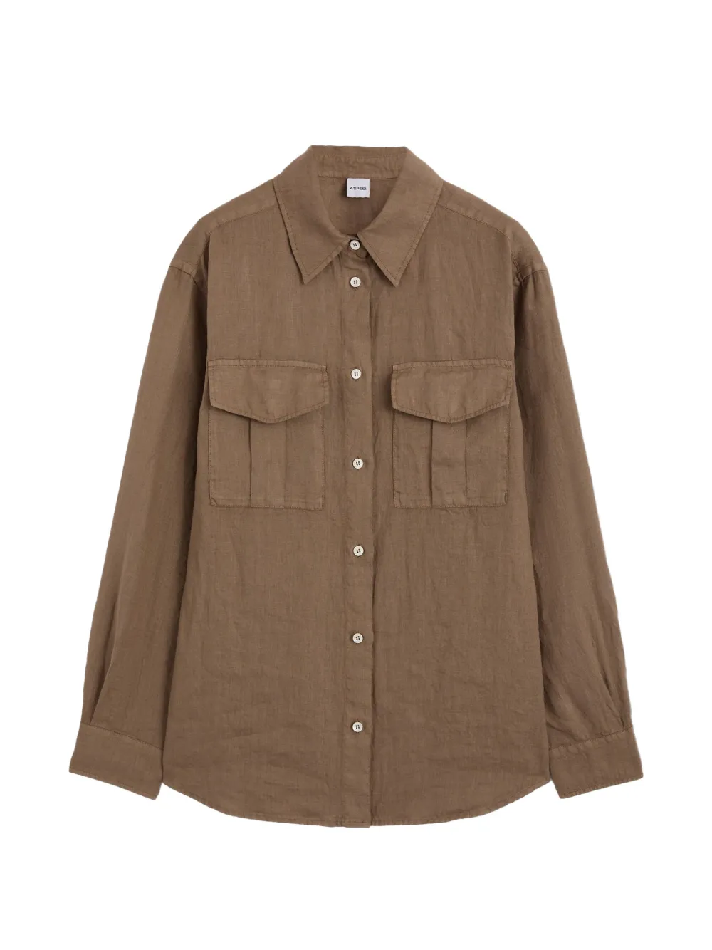 ASPESI button pockets shirt - Brown