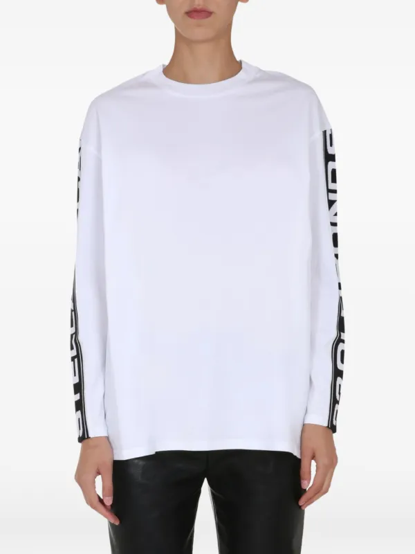 Stella McCartney Long-sleeve Round-neck T-shirt in White