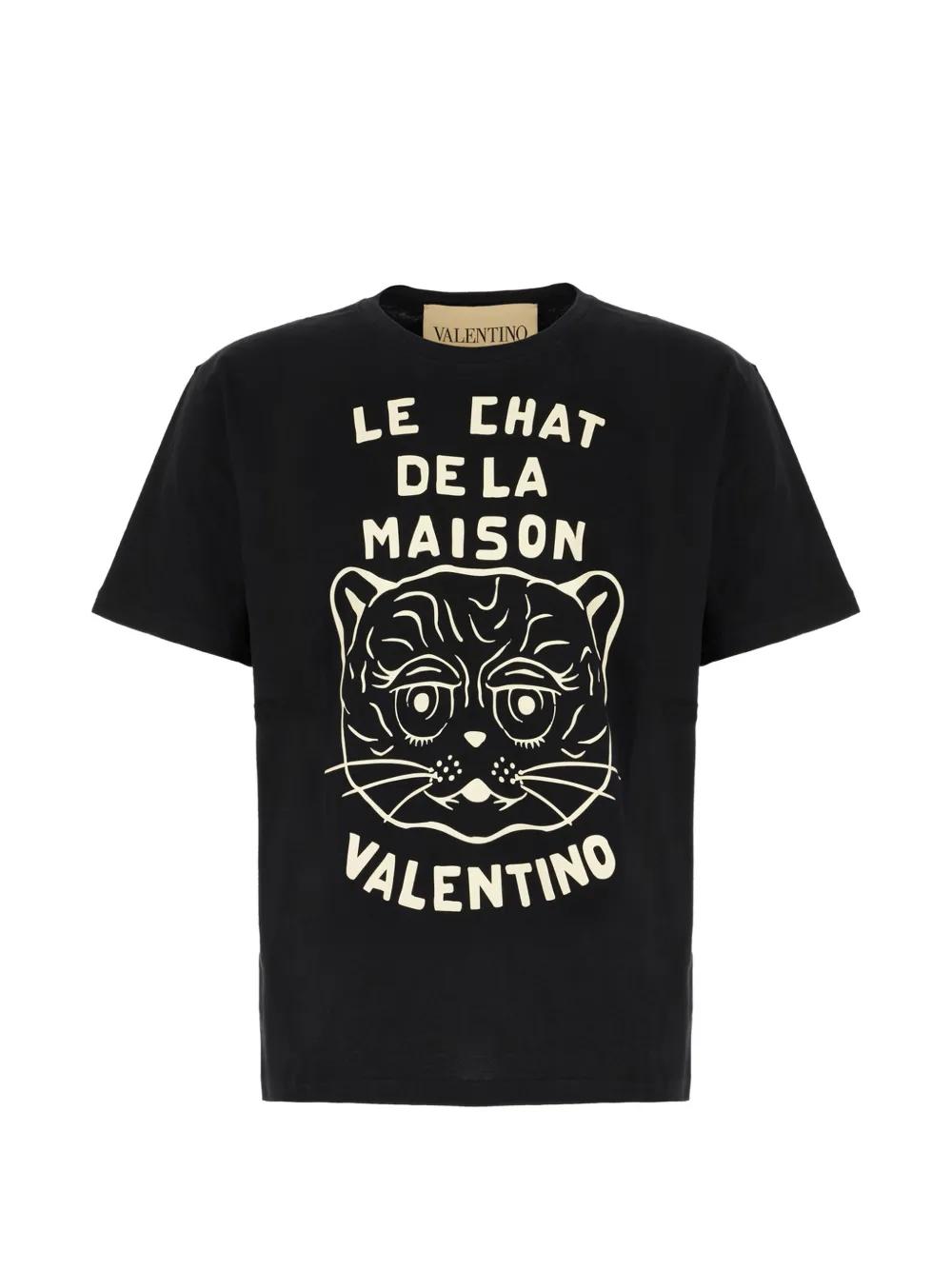Valentino Garavani cat graphic T-shirt - Schwarz