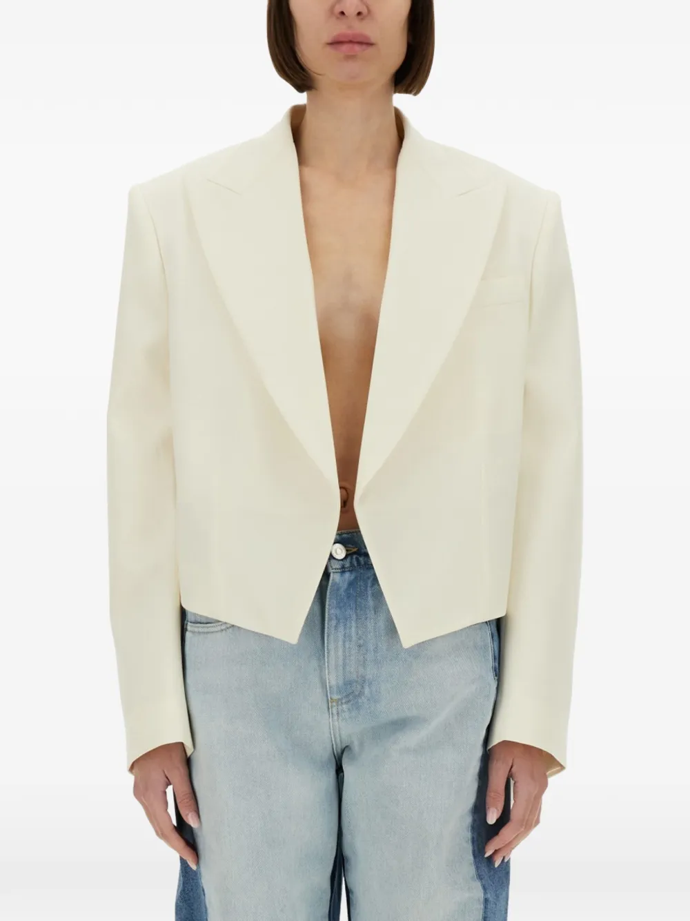Stella McCartney cropped blazer - Nude