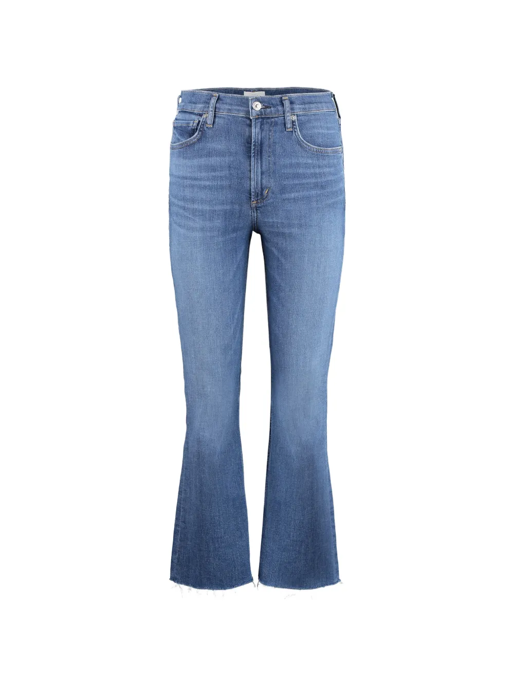 Citizens of Humanity Isola cropped jeans met franje Blauw
