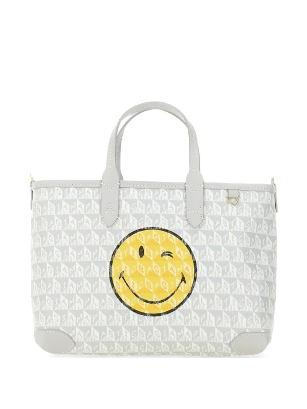 Anya Hindmarch Small I Am a Plastic Bag Tote Bag in White