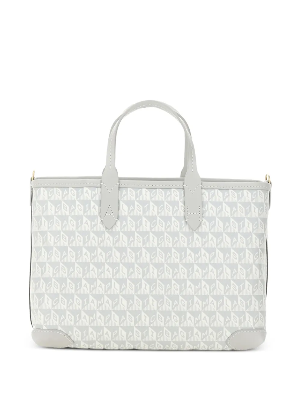 Anya Hindmarch Small I Am a Plastic Bag Tote Bag in White, view 2