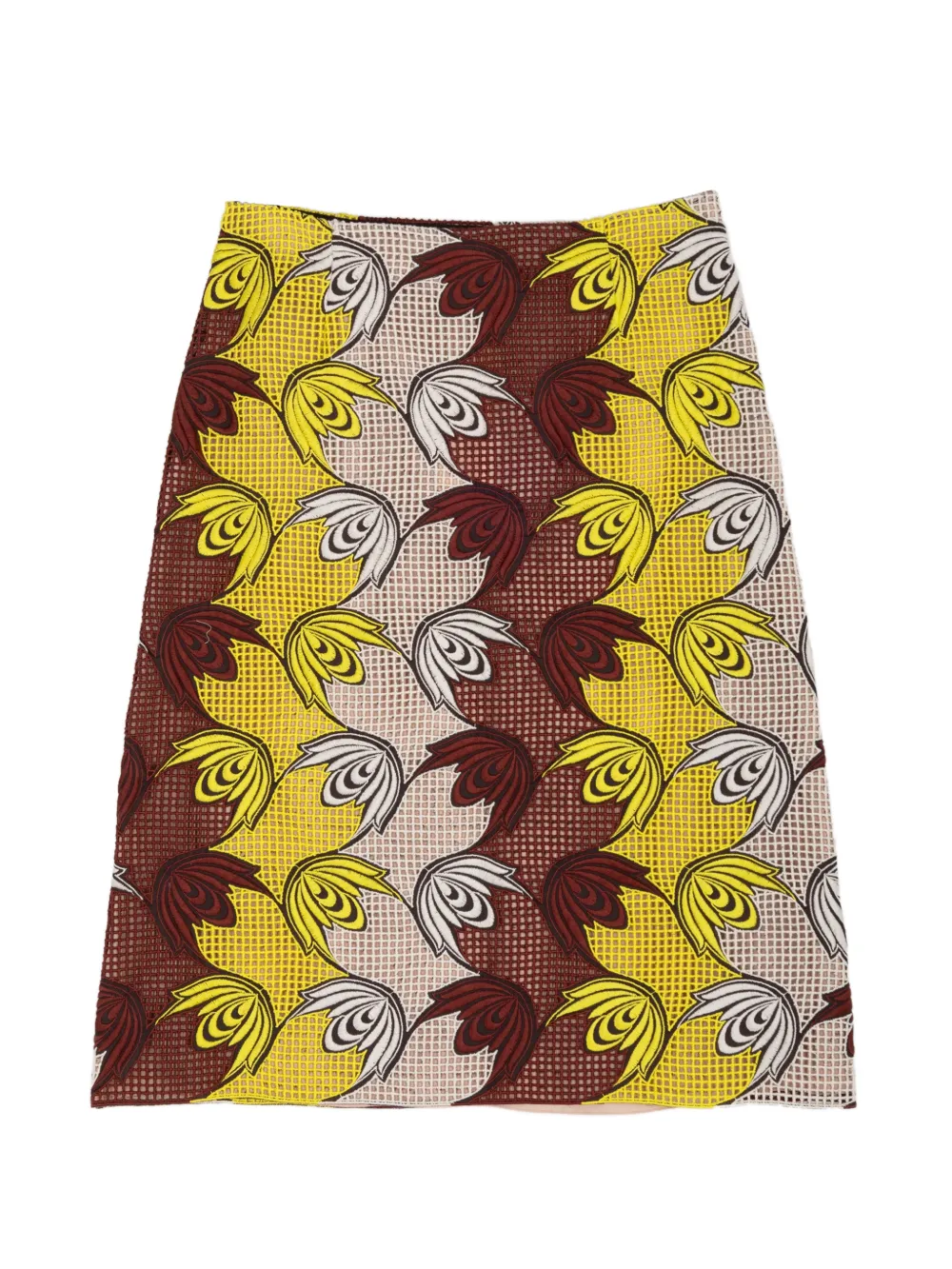 Marni leaf-print skirt - Giallo