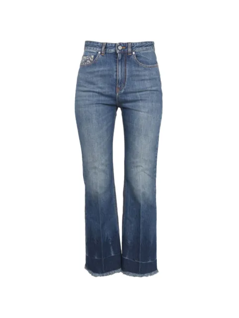 Stella McCartney fringed-distressed denim trousers