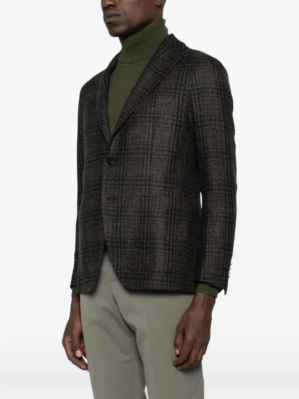 Tagliatore Montecarlo チェック ジャケット | ブラウン | FARFETCH JP
