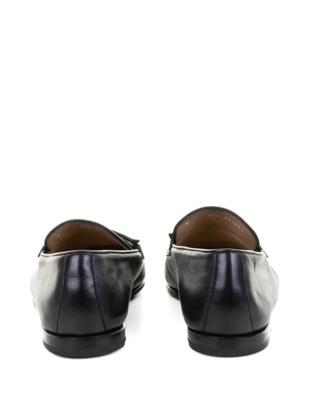 Neil Barrett round-toe Penny leather loafers Zwart