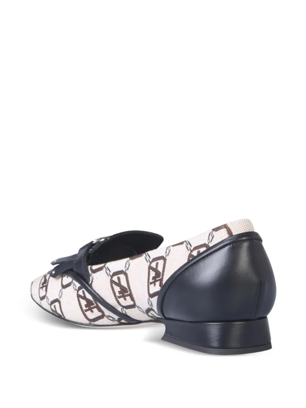 Alberta Ferretti logo-pattern pumps Beige