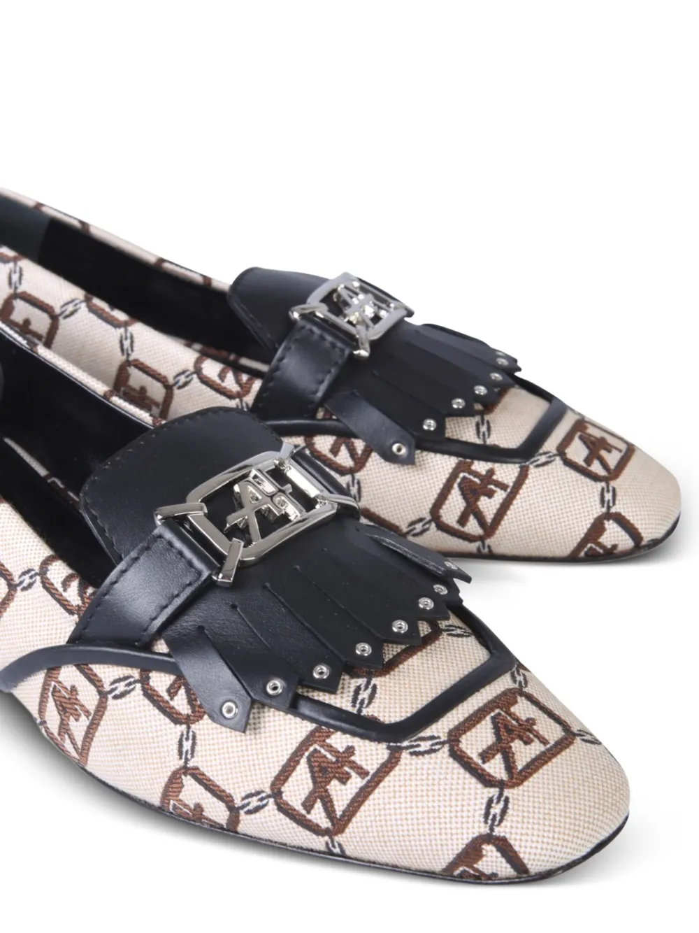 Alberta Ferretti logo-pattern pumps Beige