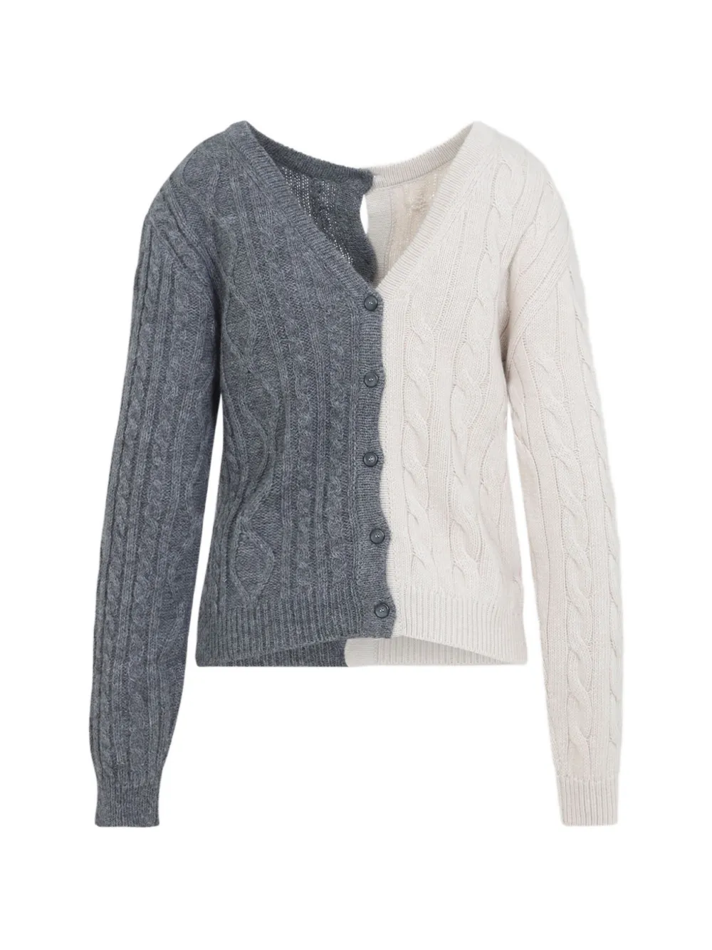 Moschino bicolour cardigan - Toni neutri