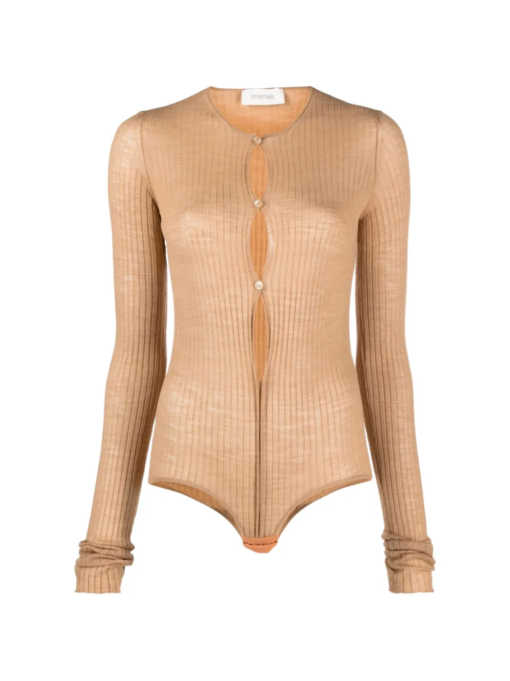 Sportmax buttoned bodysuit - Toni neutri