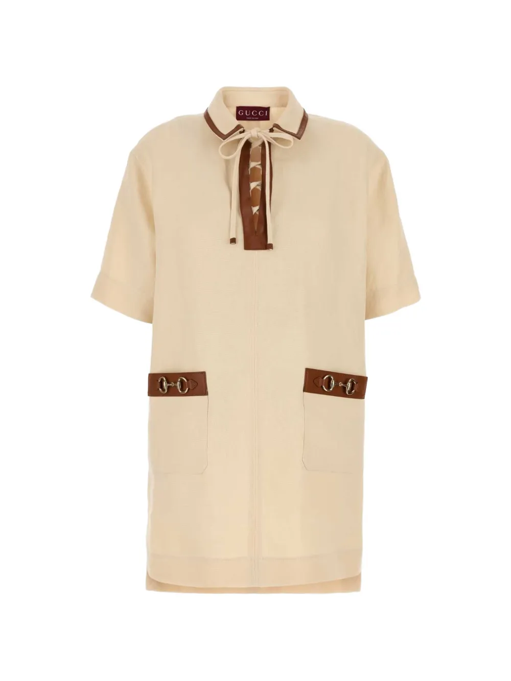 Gucci Horsebit-embellished mini dress - Nude