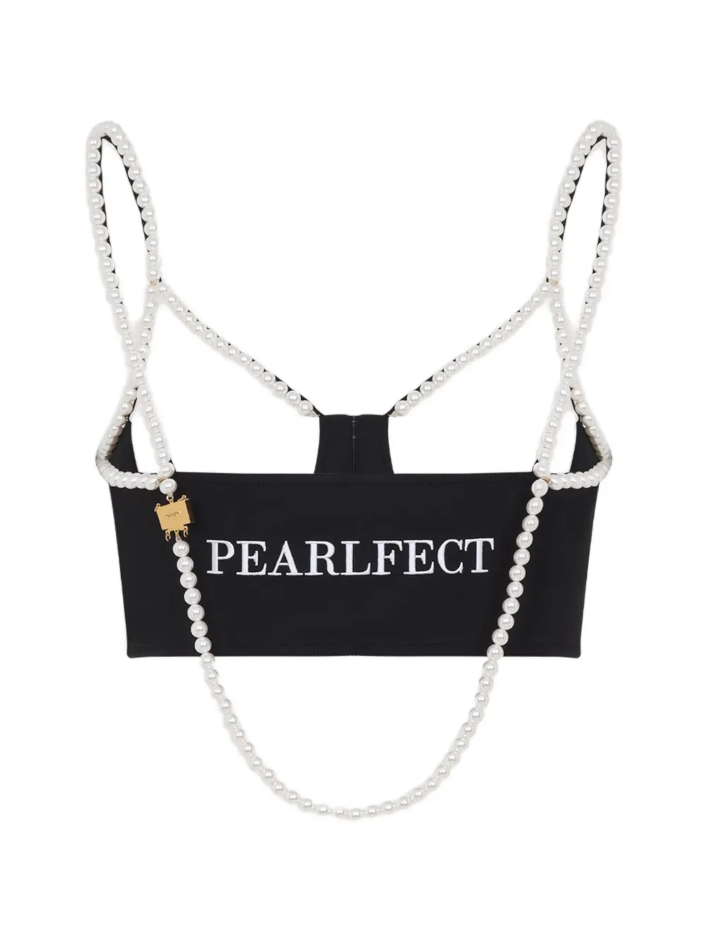 Moschino pearl-detail top – Black