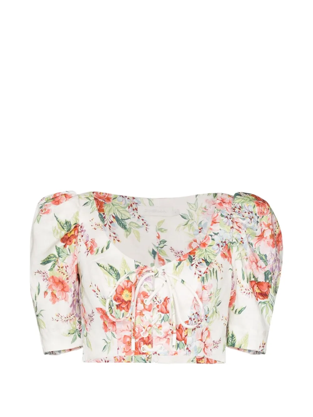 ZIMMERMANN Belltitue cropped top - Bianco