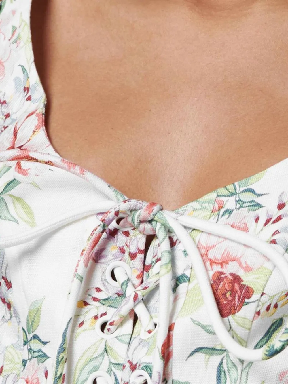 ZIMMERMANN Belltitue cropped top Wit