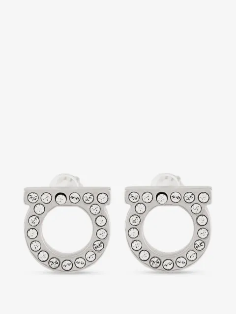 Ferragamo Gancini crystal-embellished earrings