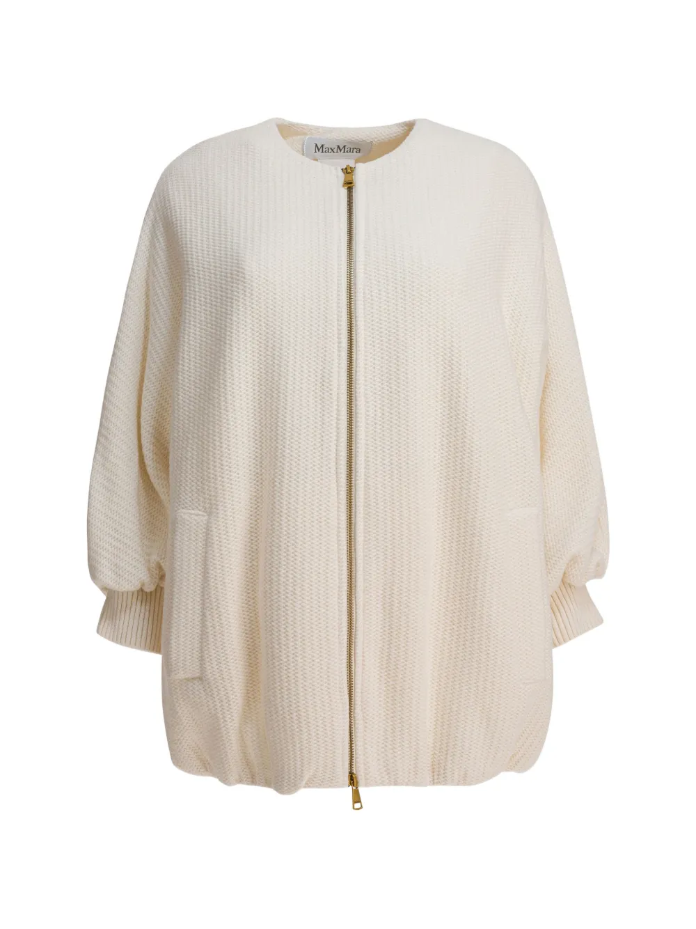 Max Mara WHITE CASHMERE JACKET - Toni neutri