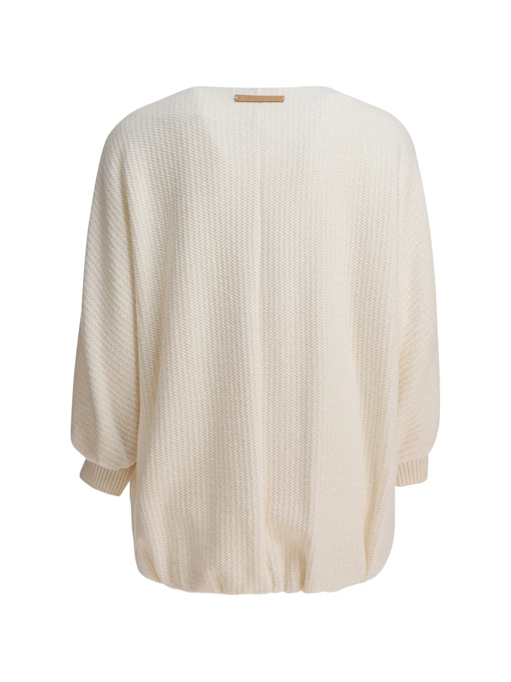 Max Mara Geribbeld jack met ronde hals Beige