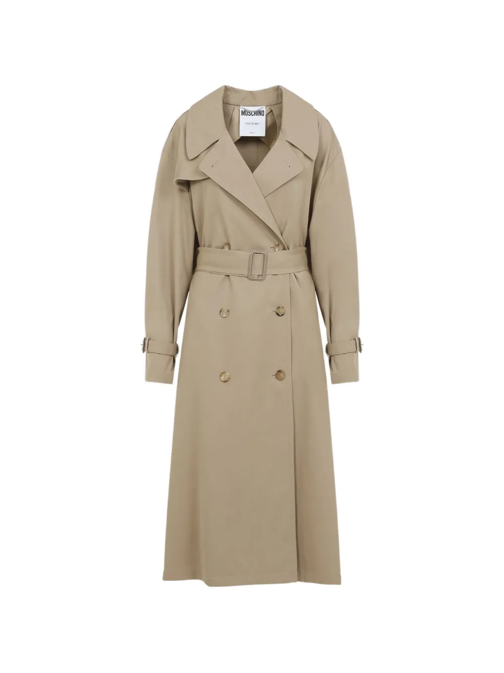 Moschino belted double-breasted coat – Neutrals