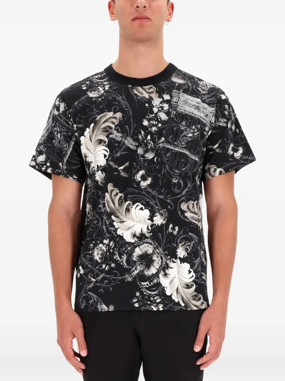 Versace Jeans Couture floral-print T-shirt - Nero