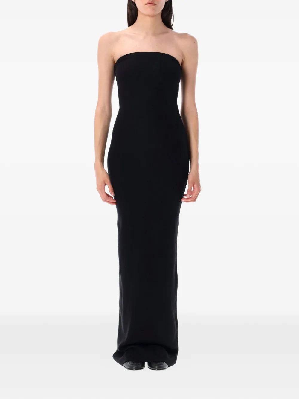 ÉTERNE strapless maxi dress - Nero