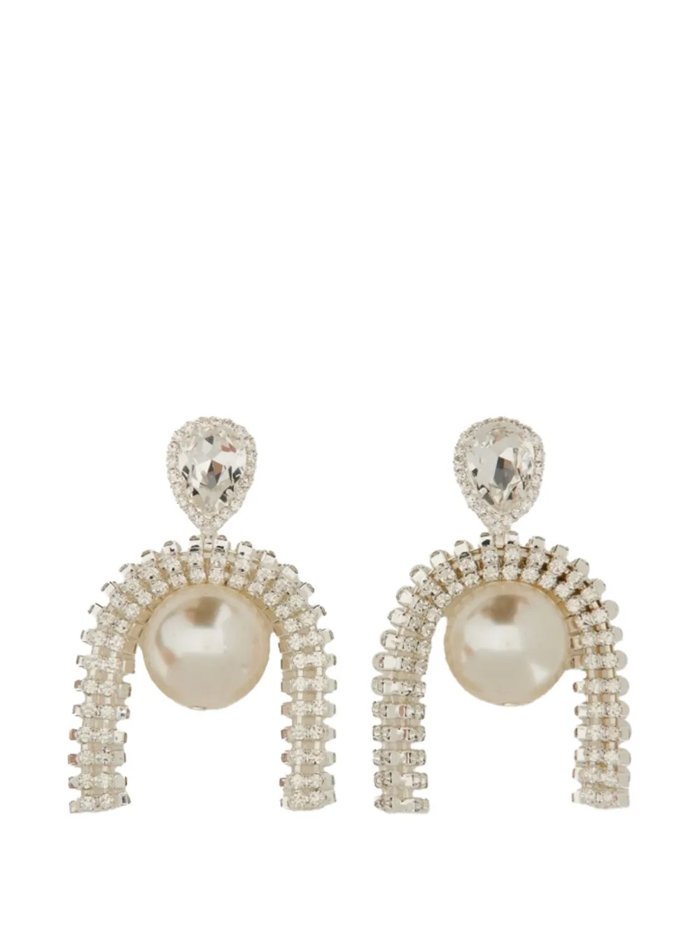 Magda Butrym crystal-embellished drop earrings - Silver