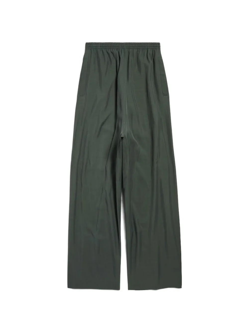 Balenciaga pleat-detail wide-leg trousers - Verde