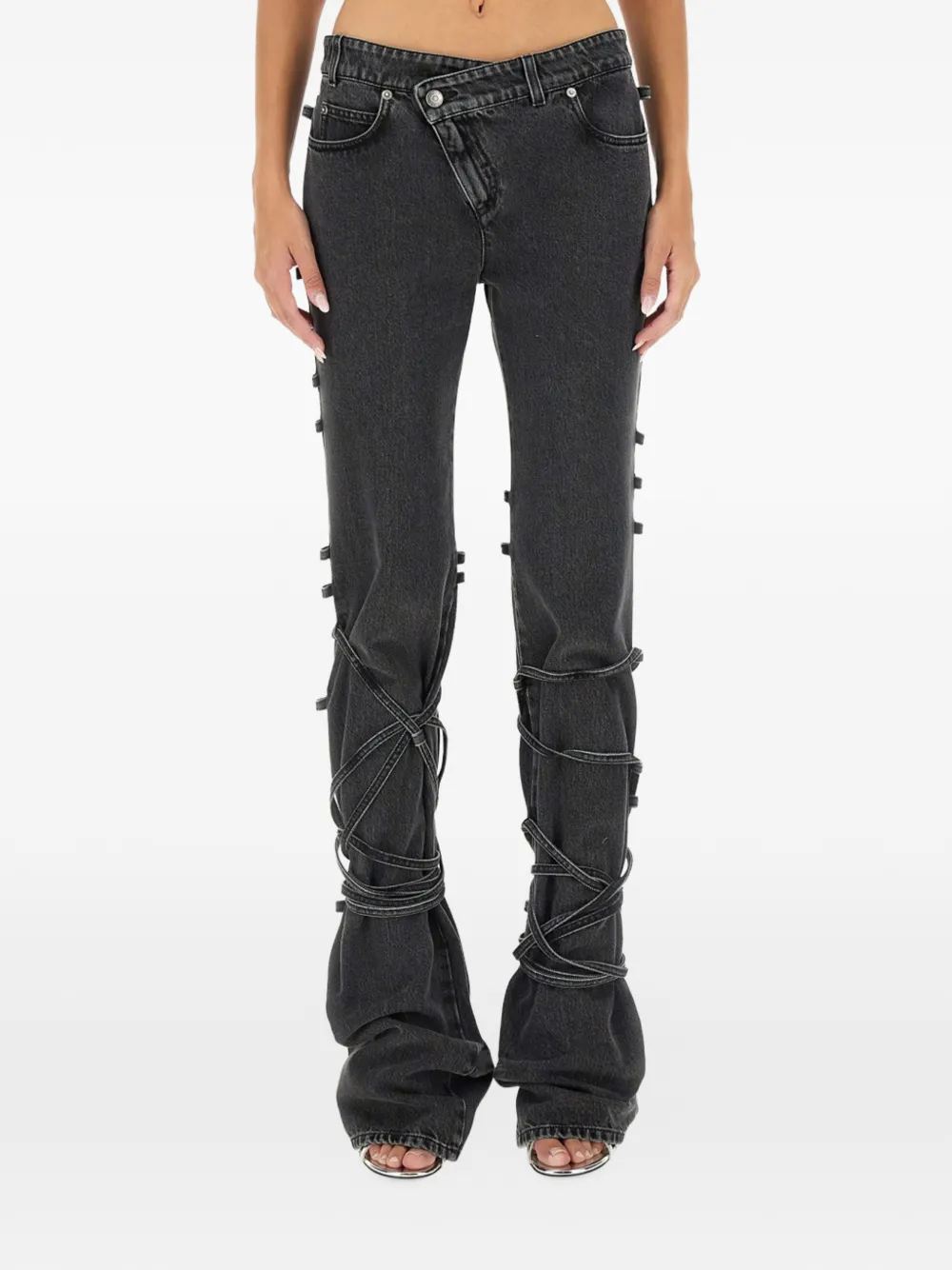 Alexander McQueen tie-detail jeans