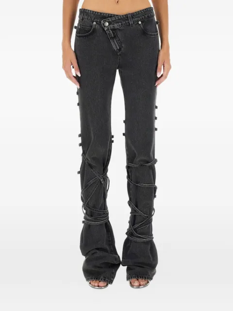 Alexander McQueen tie-detail jeans