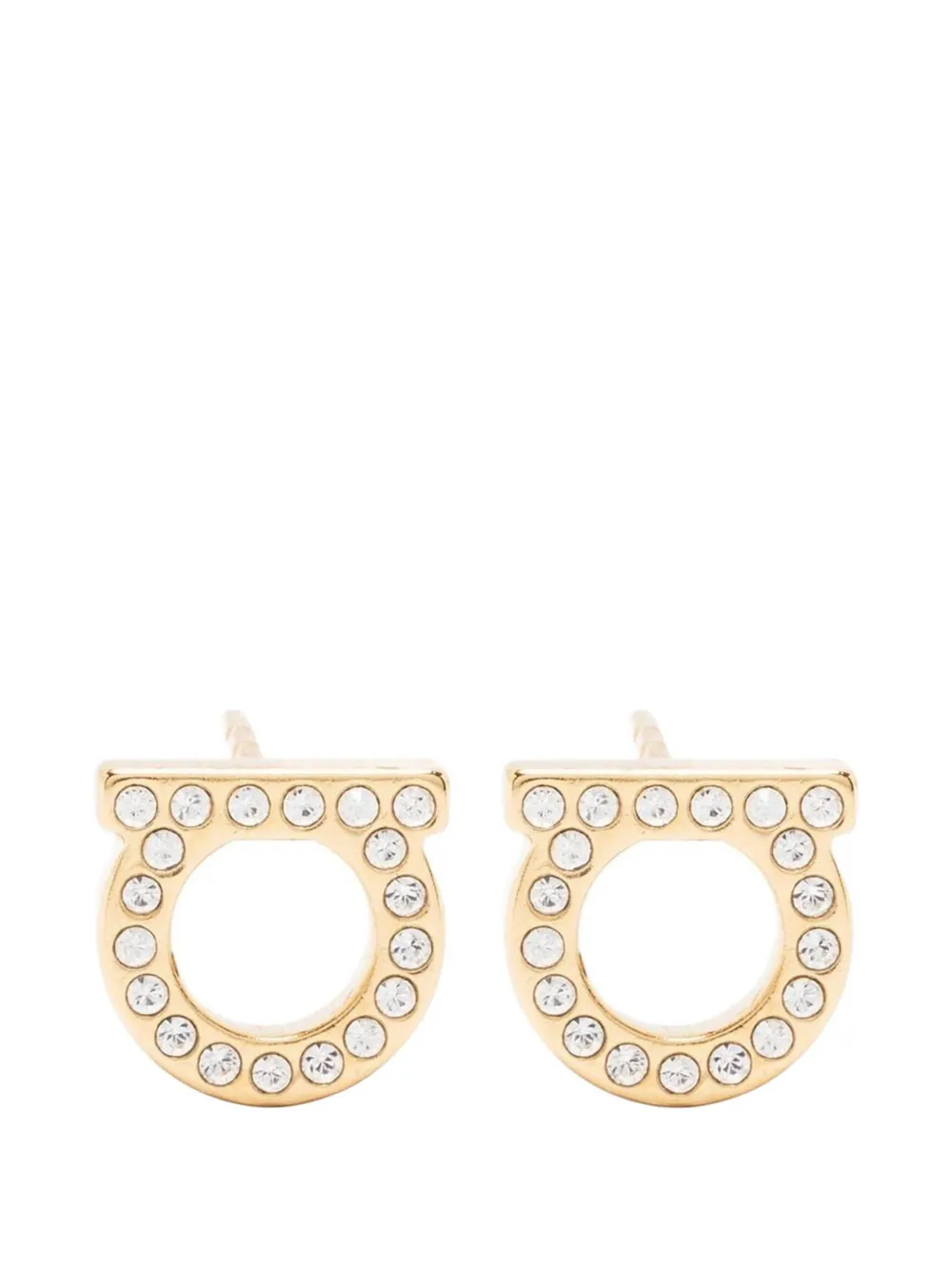 Ferragamo Gancini crystal-embellished earrings - Oro