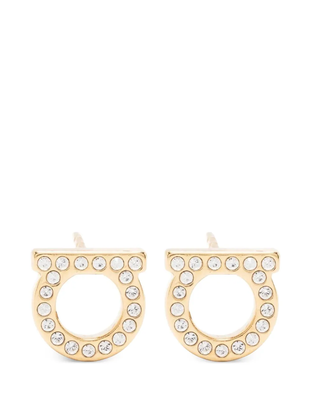 Ferragamo Gancini crystal-embellished earrings - Oro