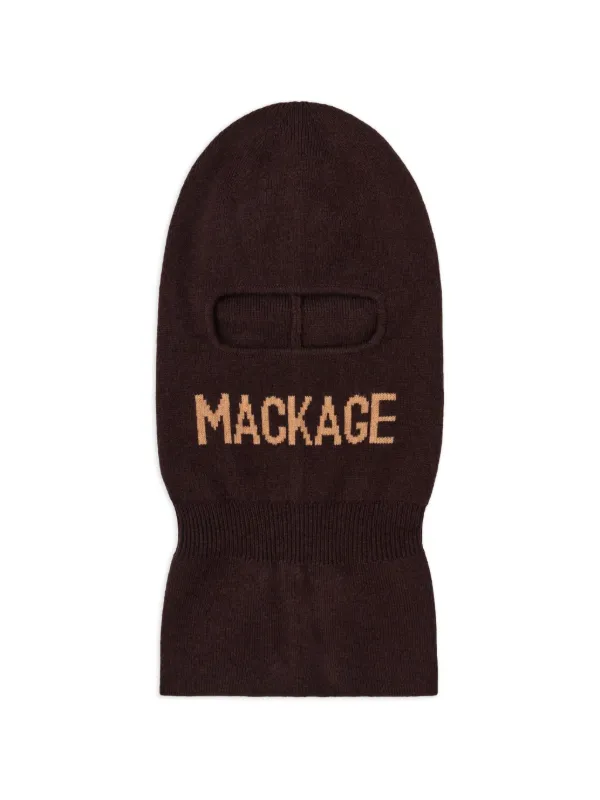 Mackage Logo Balaclava in Brown