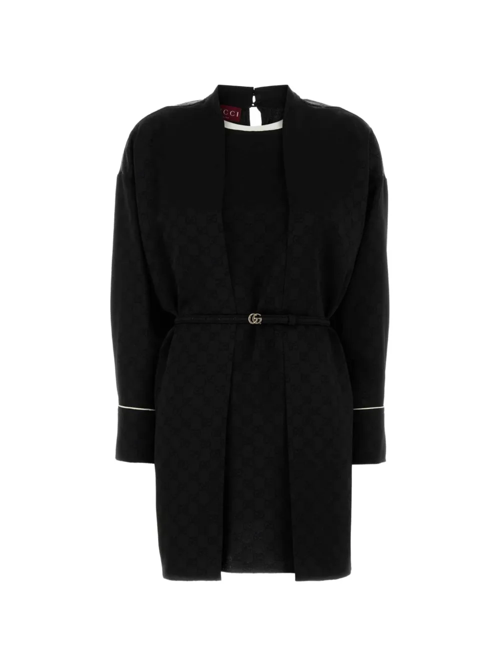 Gucci belted crepe dress - Schwarz