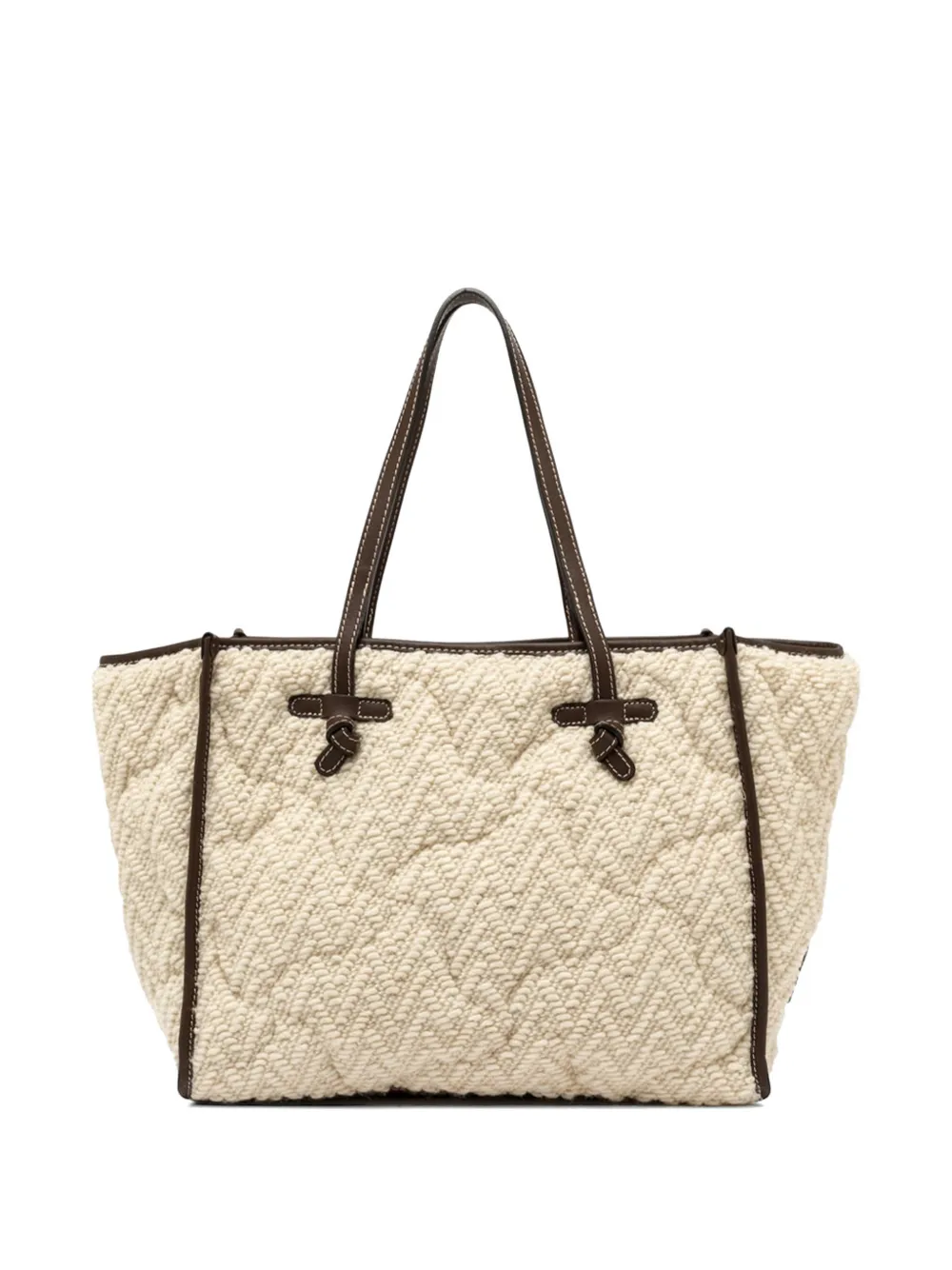 GIANNI CHIARINI Marcella chevron-quilted tote bag - Toni neutri