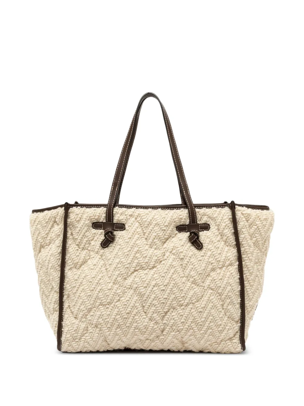GIANNI CHIARINI Marcella chevron-quilted tote bag - Neutrals