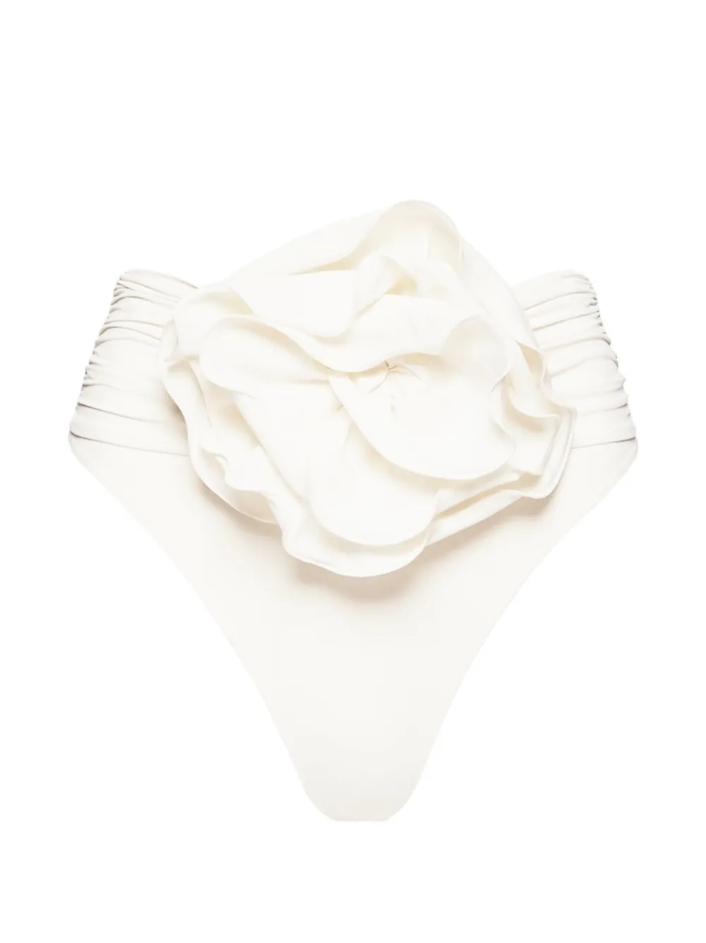 Magda Butrym ruffled floral bikini bottoms - Toni neutri