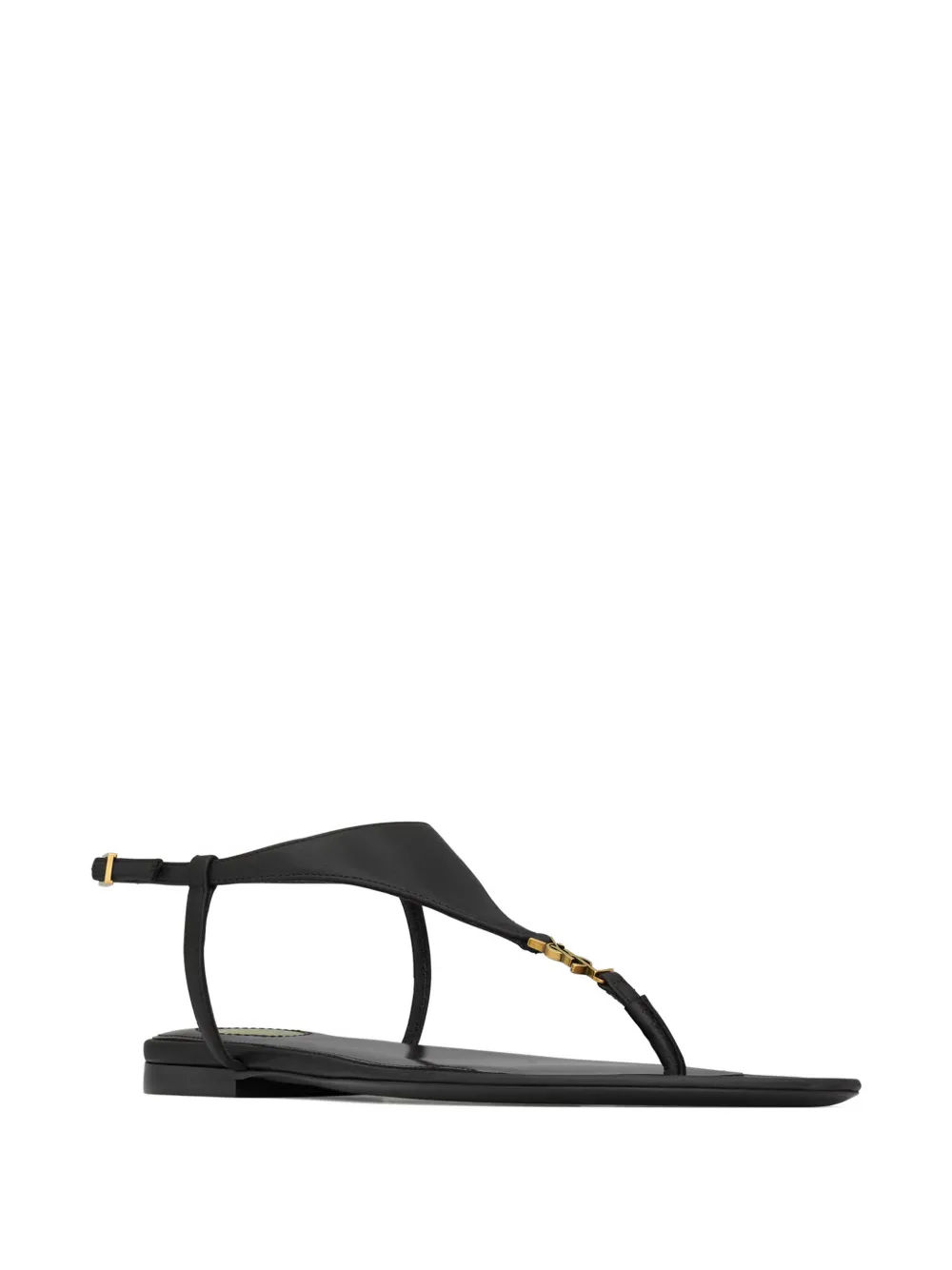Saint Laurent Leren sandalen Zwart