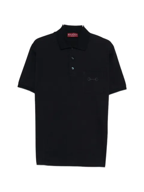 Gucci Horsebit-embroidered polo shirt