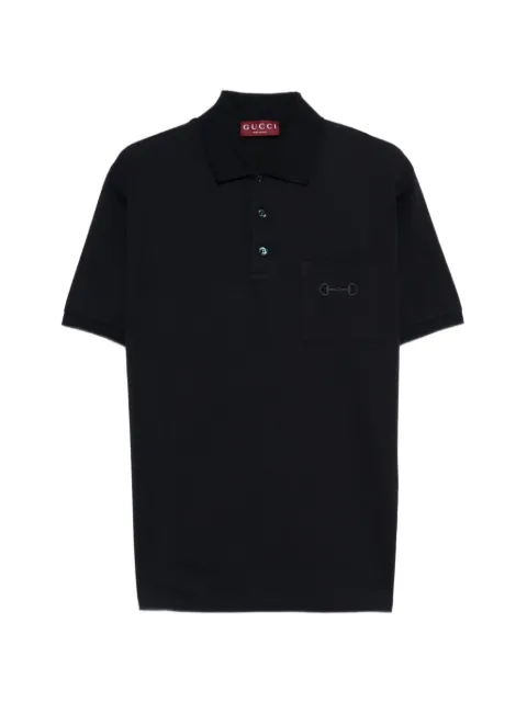 Gucci Horsebit-embroidered polo shirt