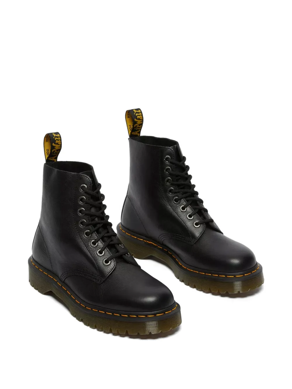 Dr Martens Leren veterlaarzen Zwart