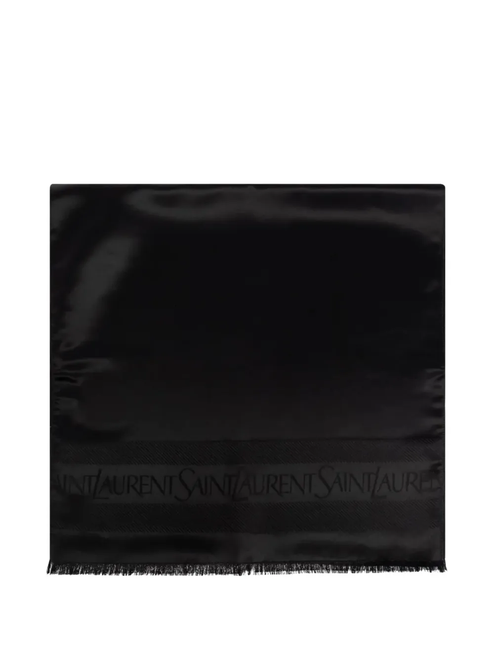 Saint Laurent logo-detail scarf - Black
