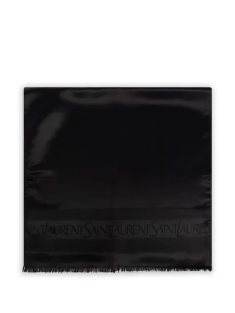 Saint Laurent logo-detail scarf