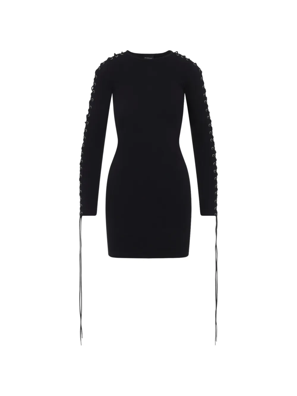 Balenciaga lace-up cotton dress - Nero