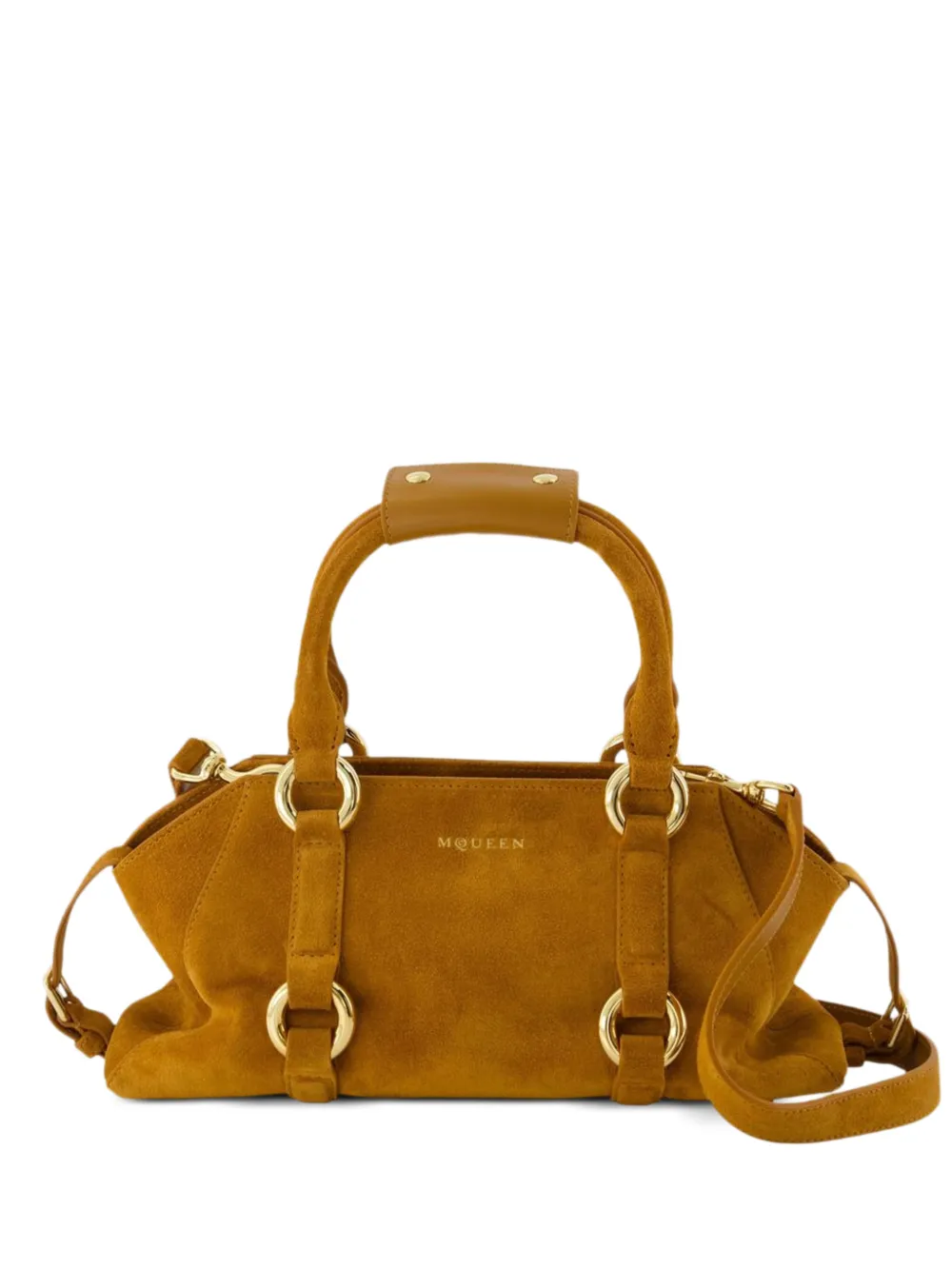 Alexander McQueen small Farringdon tote bag - Marrone
